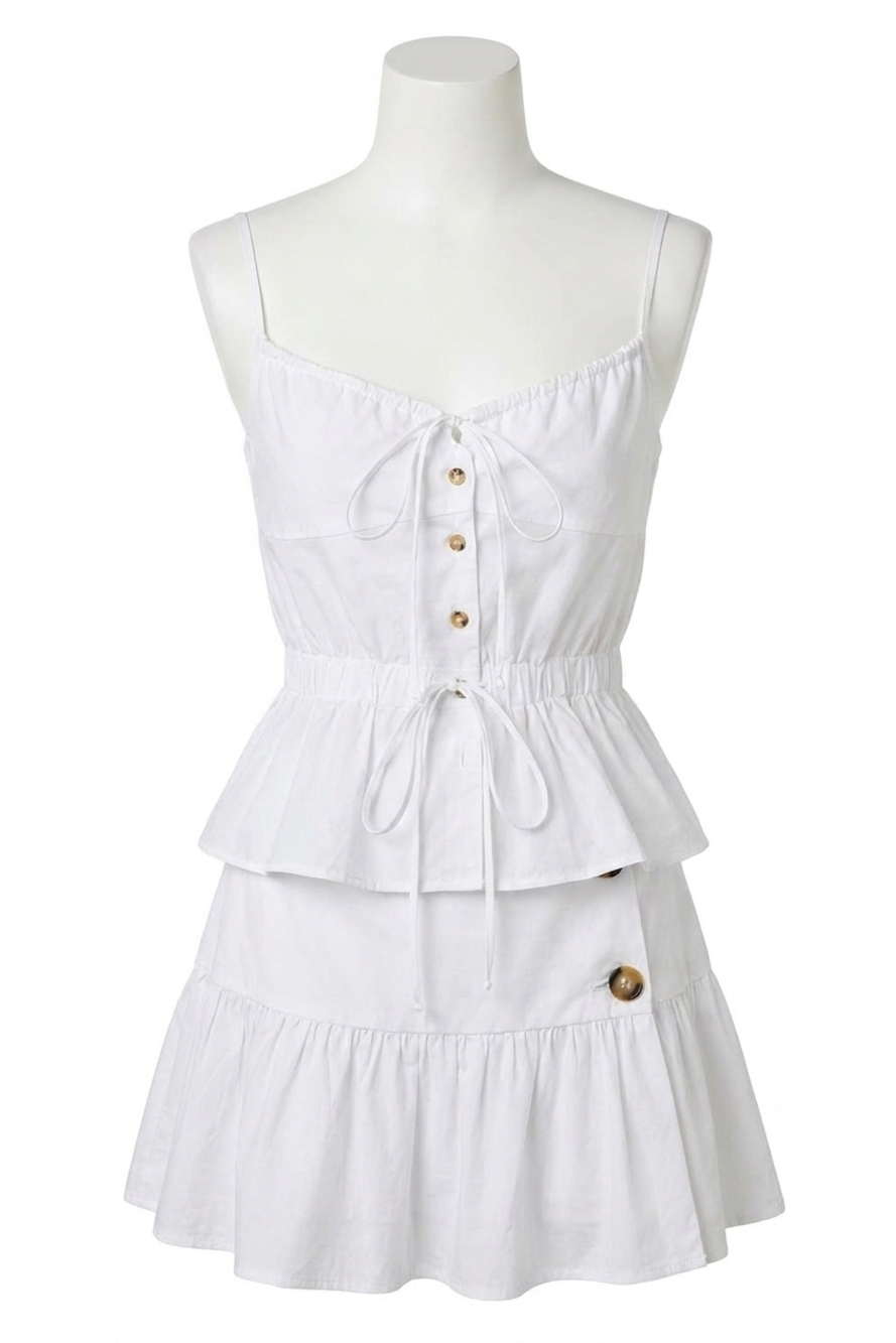 NEW CIAO LUCIA battista buttons down top in white